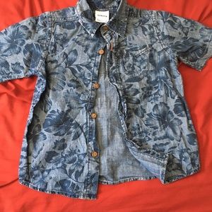 Sonoma Hawaiian blue button up size 4T